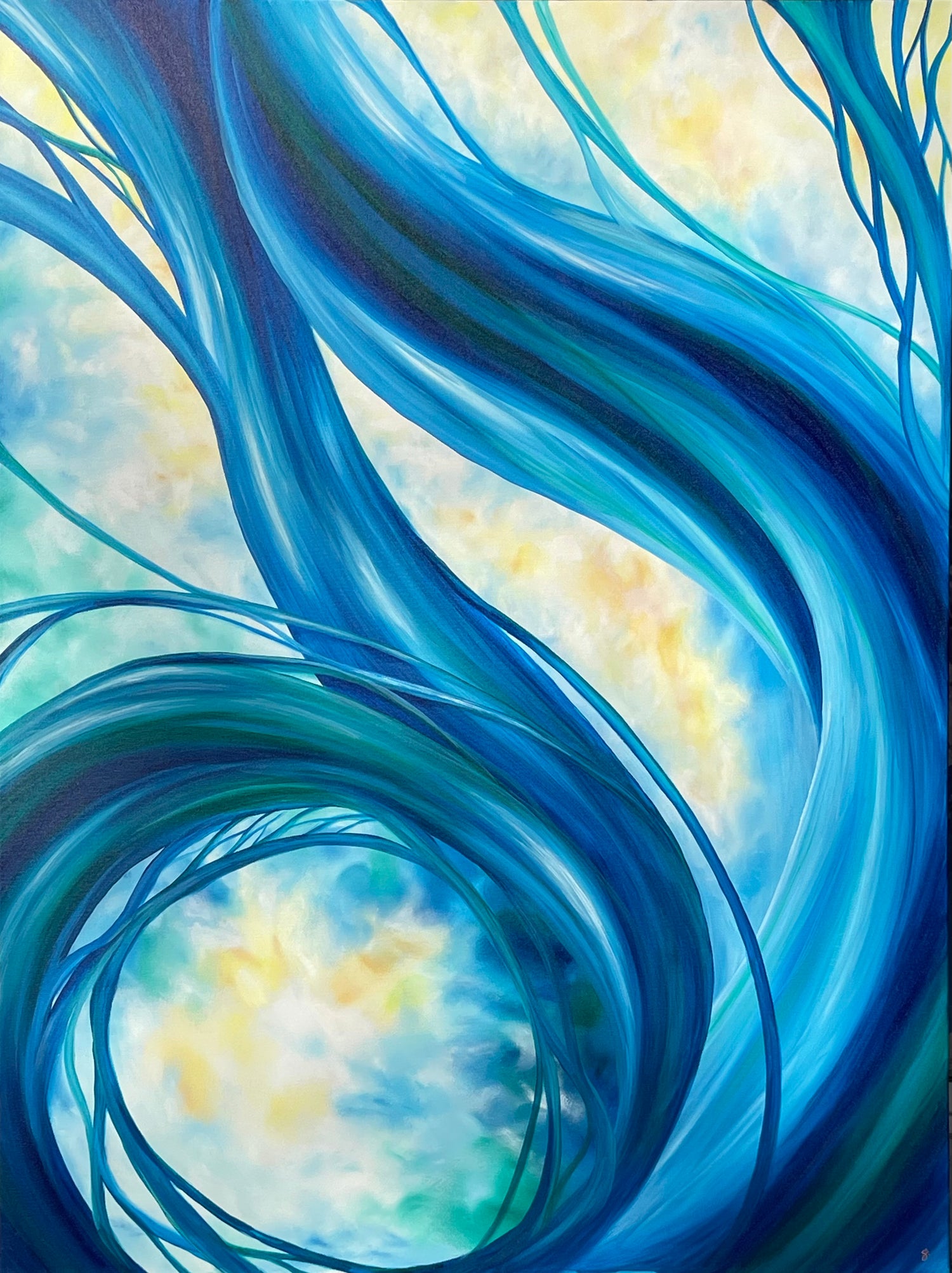 original abstract paiinting, Celestial Tides
